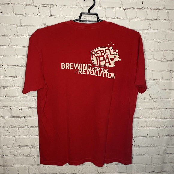 Sam Adams Rebel IPA TShirt Mens XL Red Soft Next Level 2 Sided Boston Brewing Co - Picture 3 of 6